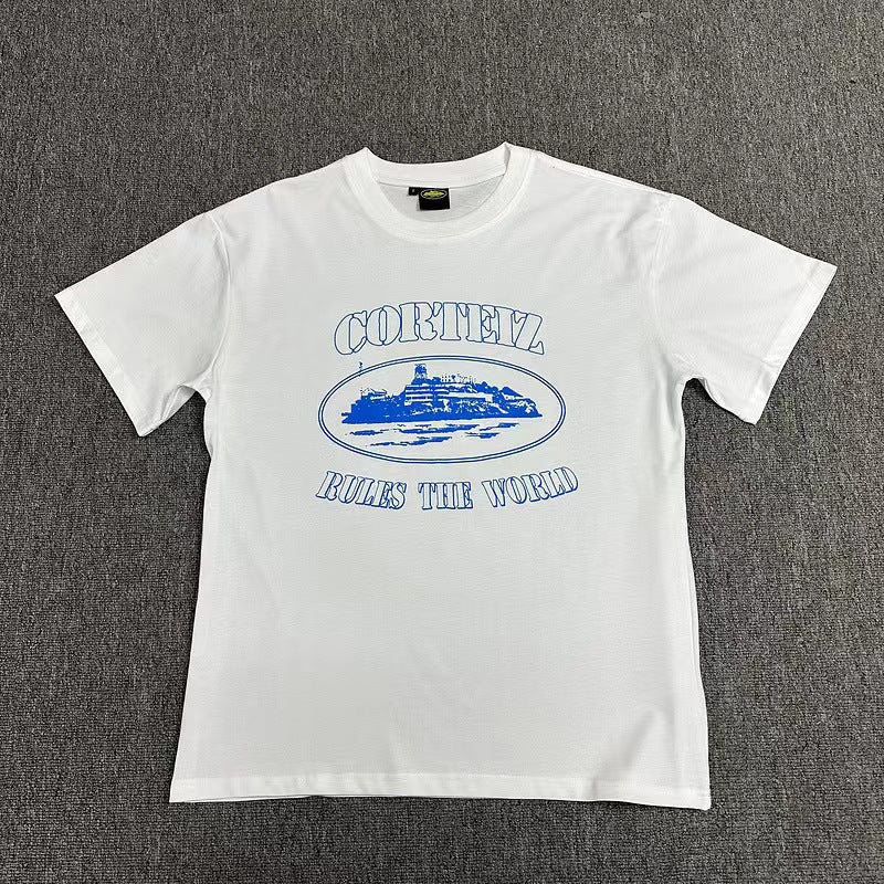 Camiseta de manga corta unisex holgada de streetwear Corteiz Alcatraz RTW