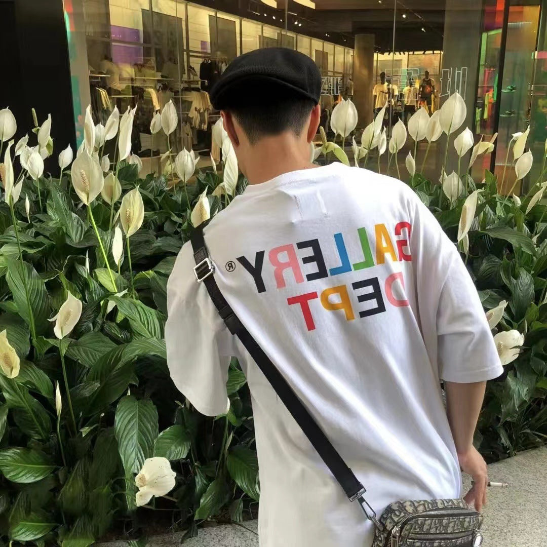 Gallery Dept Vintage Washed Graphic Short Sleeve Tee Streetwear Unisex