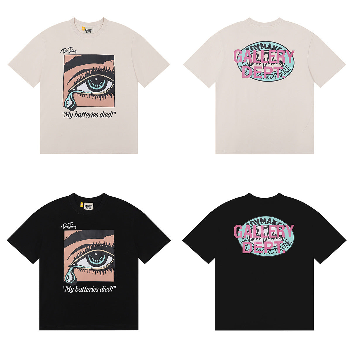 Gallery Dept Classic Logo Slogan Crew Neck Short Sleeve T‑Shirt Unisex