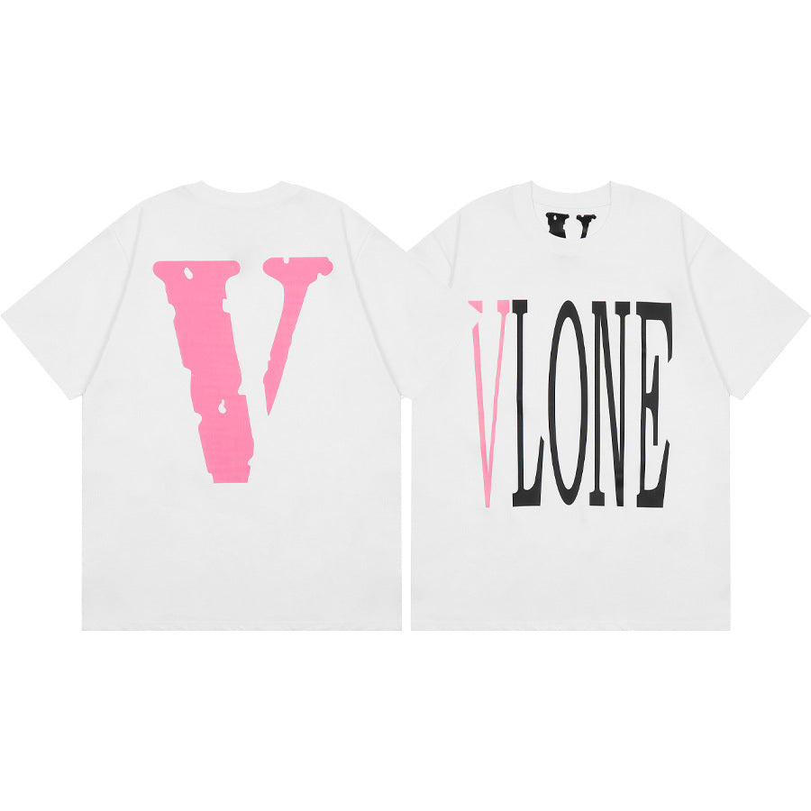 Vlone Big V Letter Graphic Short Sleeve Tee Streetwear Unisex