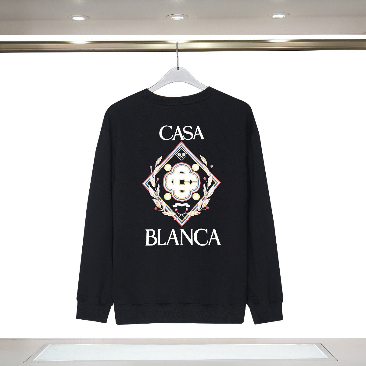 Casablanca Art Graphic Crewneck Sweatshirt Vintage Casual Pullover