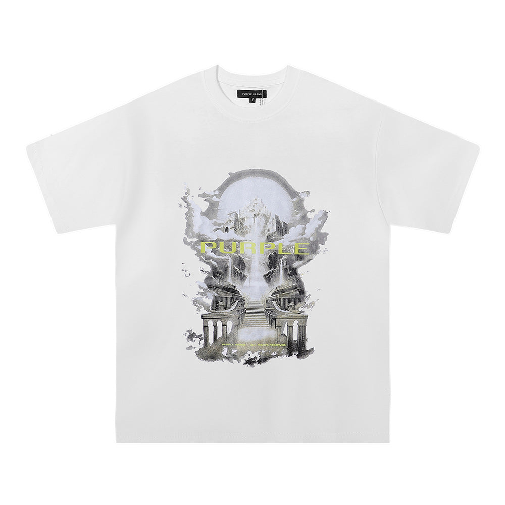 Purple Brand Multi‑Graphic Ink Wash Print Oversized Tee Multi‑Style