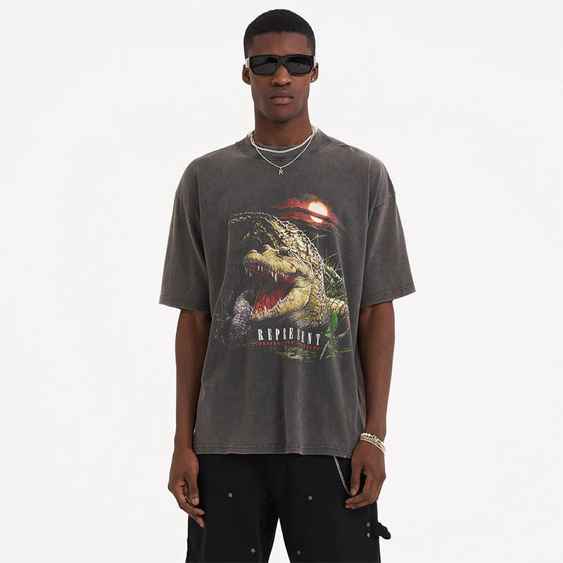 Represent Vintage Washed Graphic Short Sleeve Tee Streetwear Unisex
