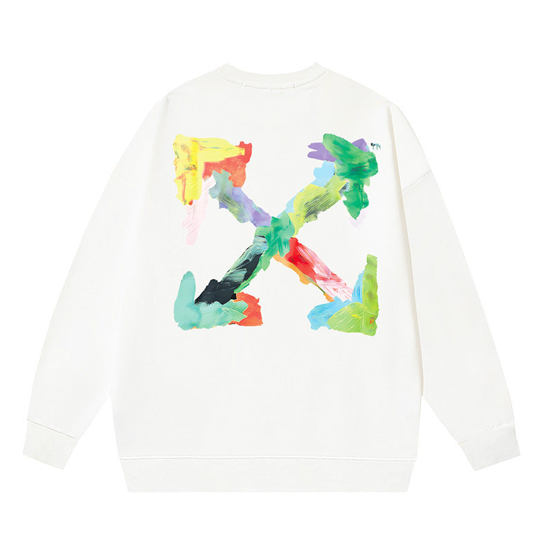 Off-White Multi Graphic Arrow Logo Unisex Crew Neck Sweatshirt