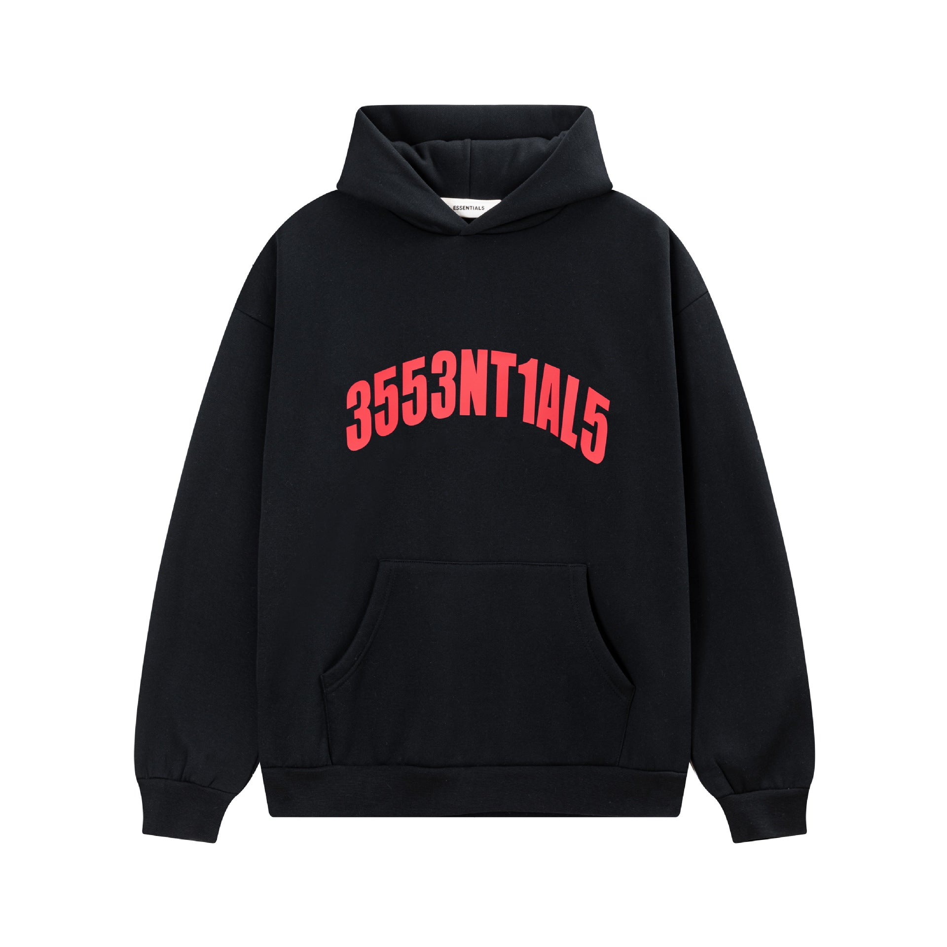 Fear Of God Essentials Rubber Print Letter Pullover Hoodie Unisex