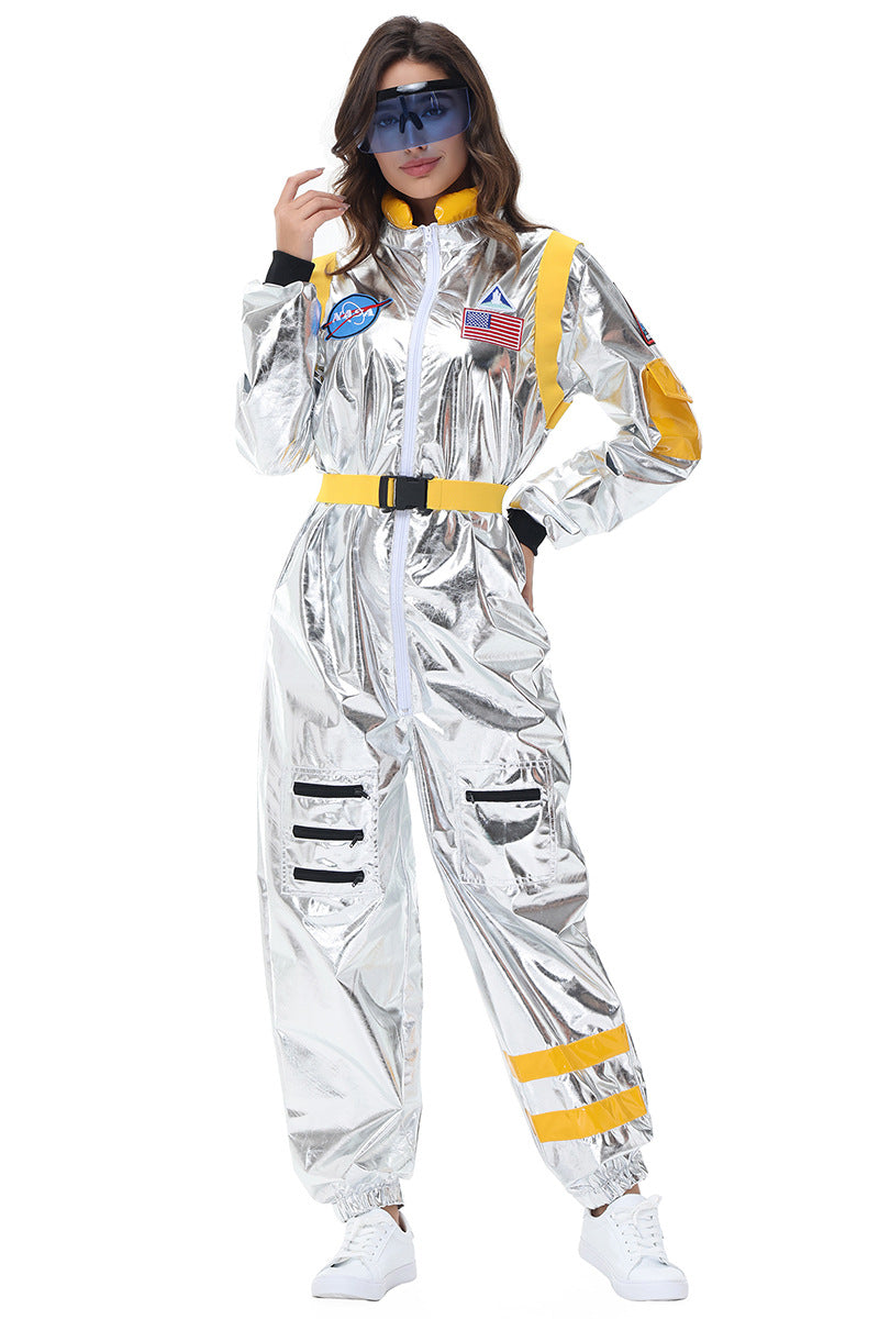 Halloween Women Astronaut Space Suit Cosplay Pilot Jumpsuit Party Sets