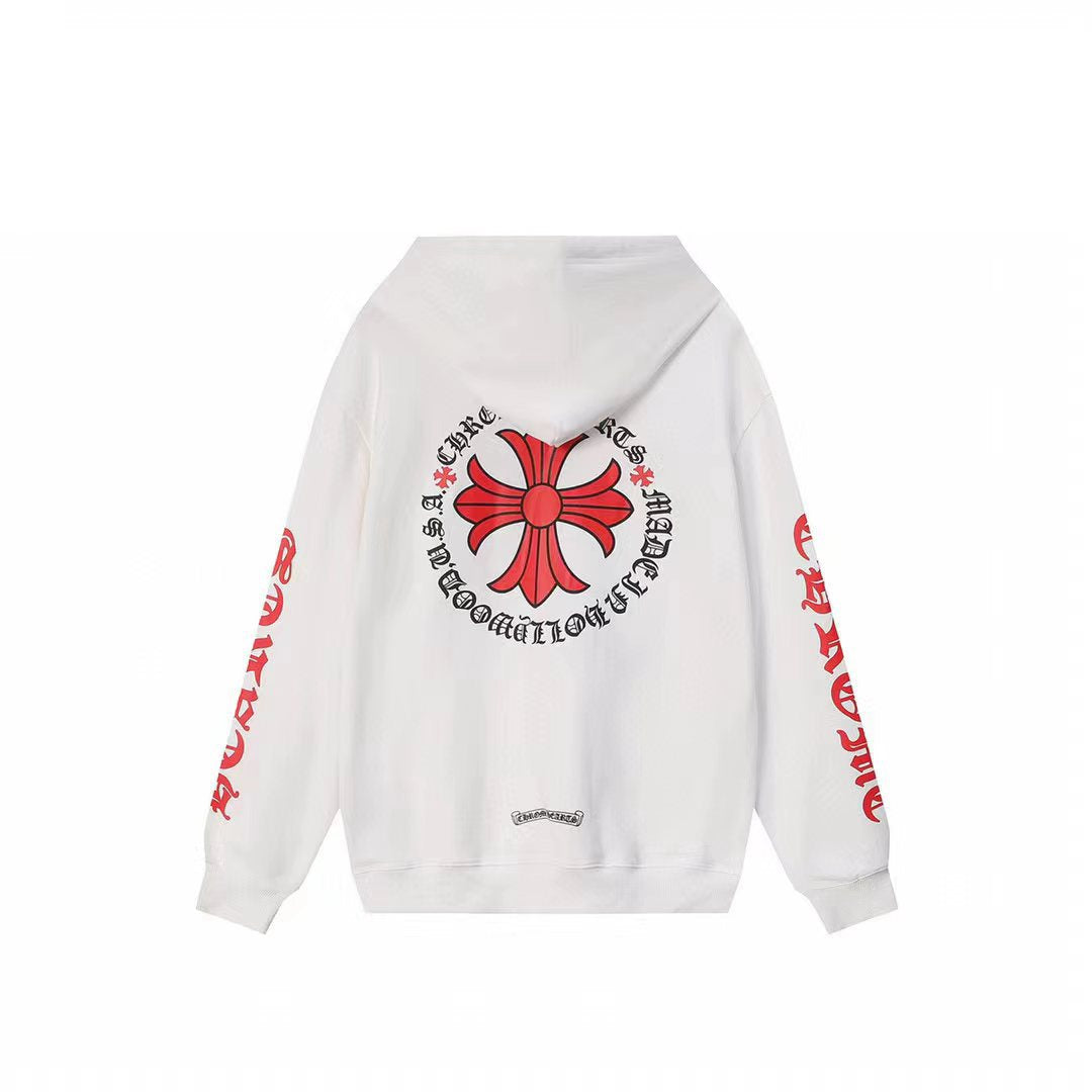 Chrome Hearts Gothic Graphic Print Pullover Hoodie Streetwear Unisex