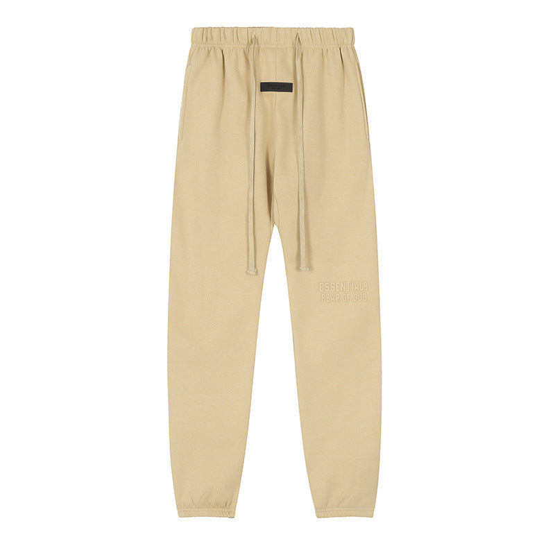 Fear of God ESSENTIALS 3D Silicone Letter Print Hoodie sweatpants