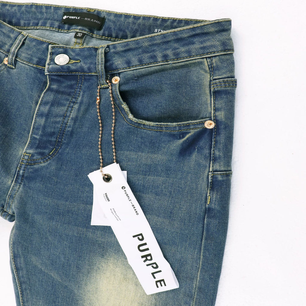 Purple Brand Splash Paint Distressed Skinny Denim Jeans Unisex