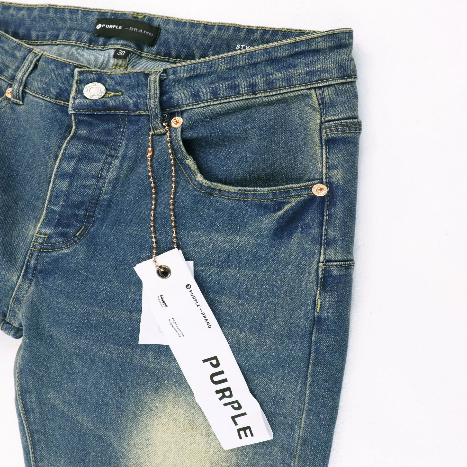 Purple Brand Splash Paint Distressed Skinny Denim Jeans Unisex