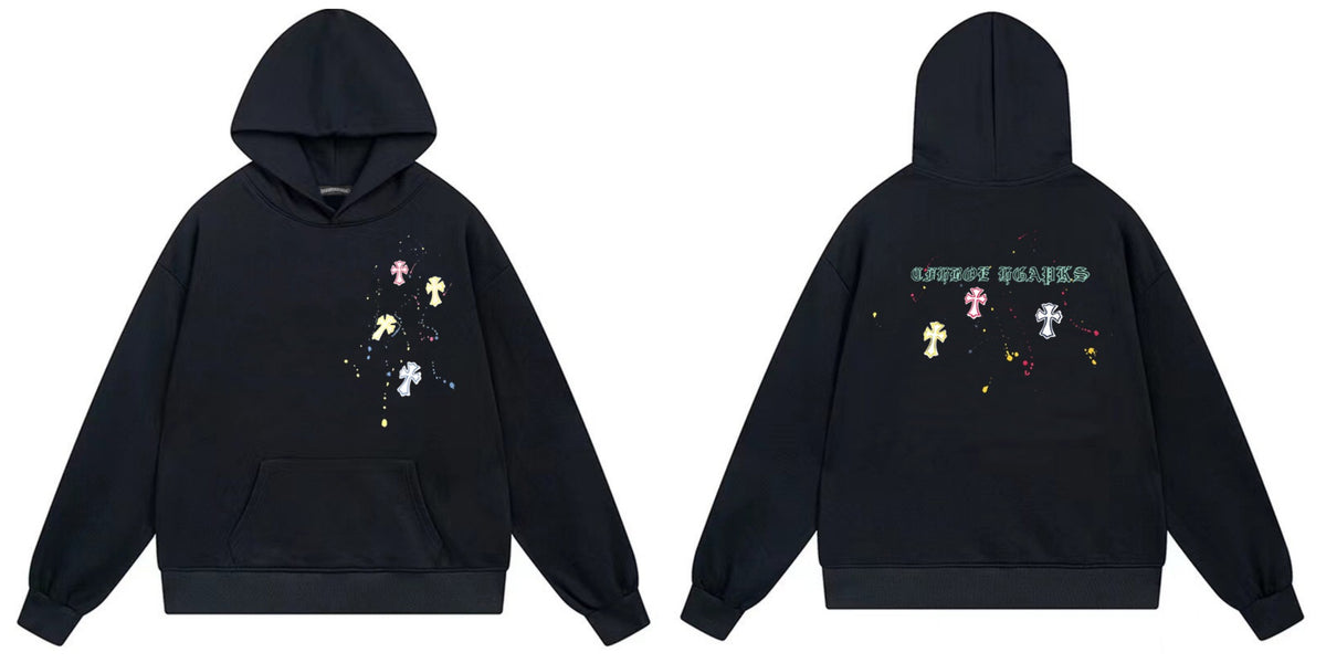 Chrome Hearts Cross Horseshoe Hoodie Vintage Goth Streetwear Pullover