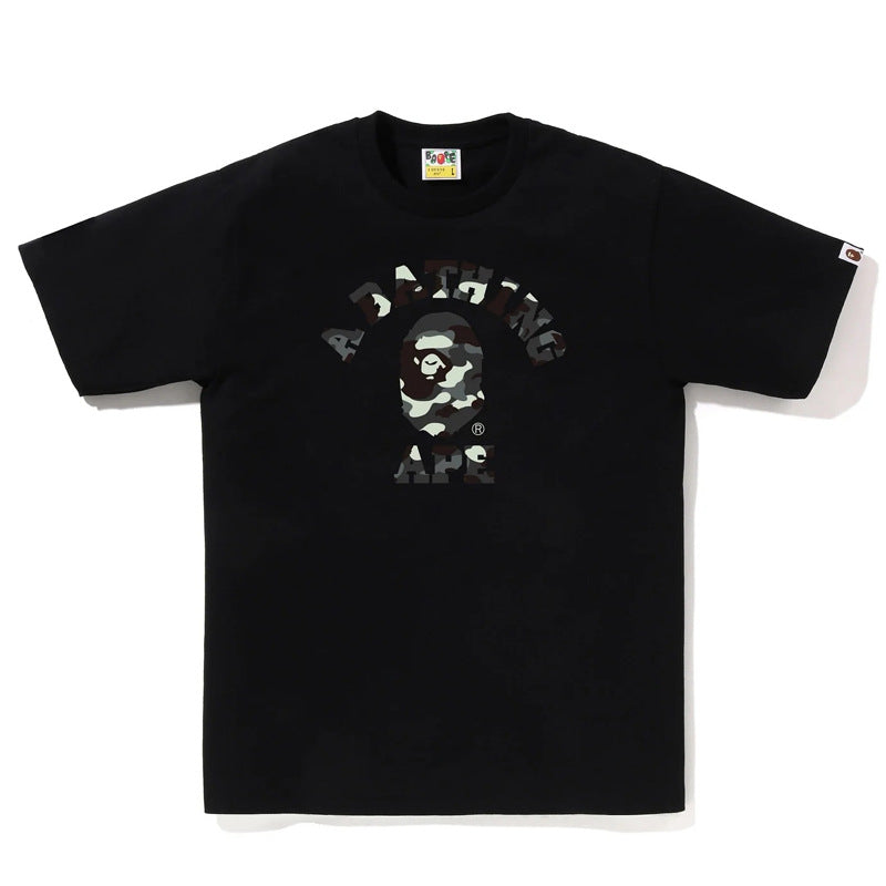 BAPE Ape Head Cartoon Print Loose Unisex Short Sleeve T-Shirt