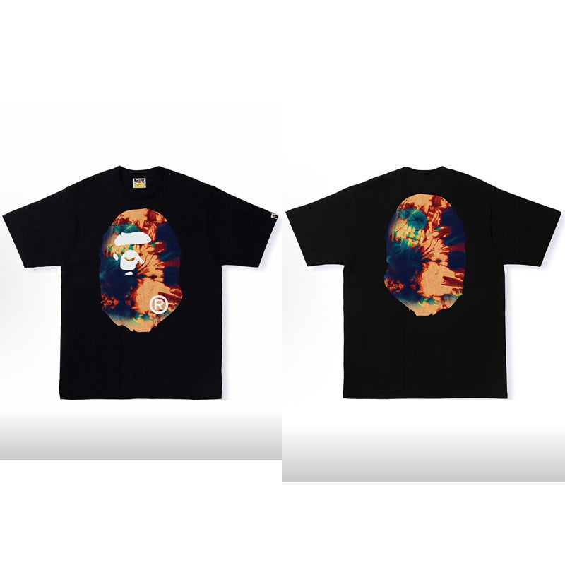 Bape Multi‑Graphic Ape Head Oversized Tee Streetwear Unisex
