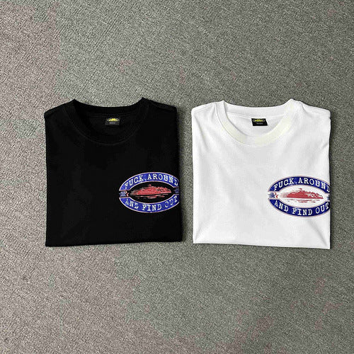 Corteiz Logo Letter Print Crew Neck Short Sleeve T‑Shirt Unisex
