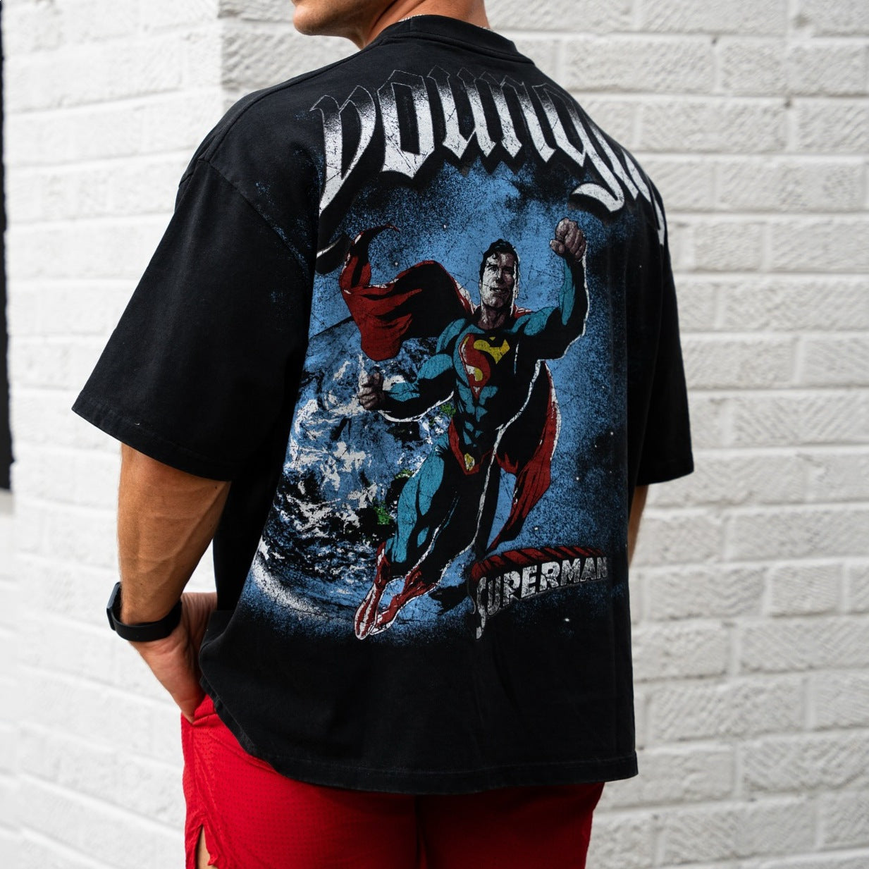 YOUNGLA 4064 Superman Huge Tees