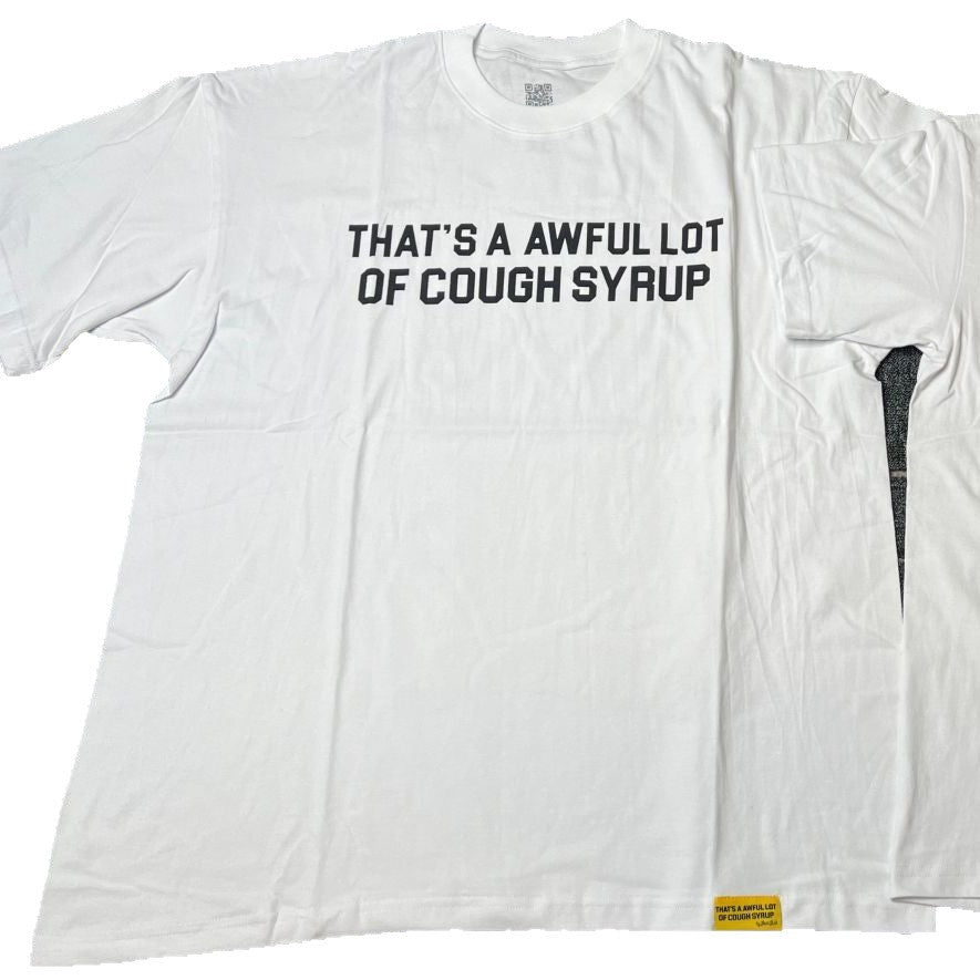 ALOCS Cough Syrup Letter Graphic Short Sleeve Tee Streetwear Unisex