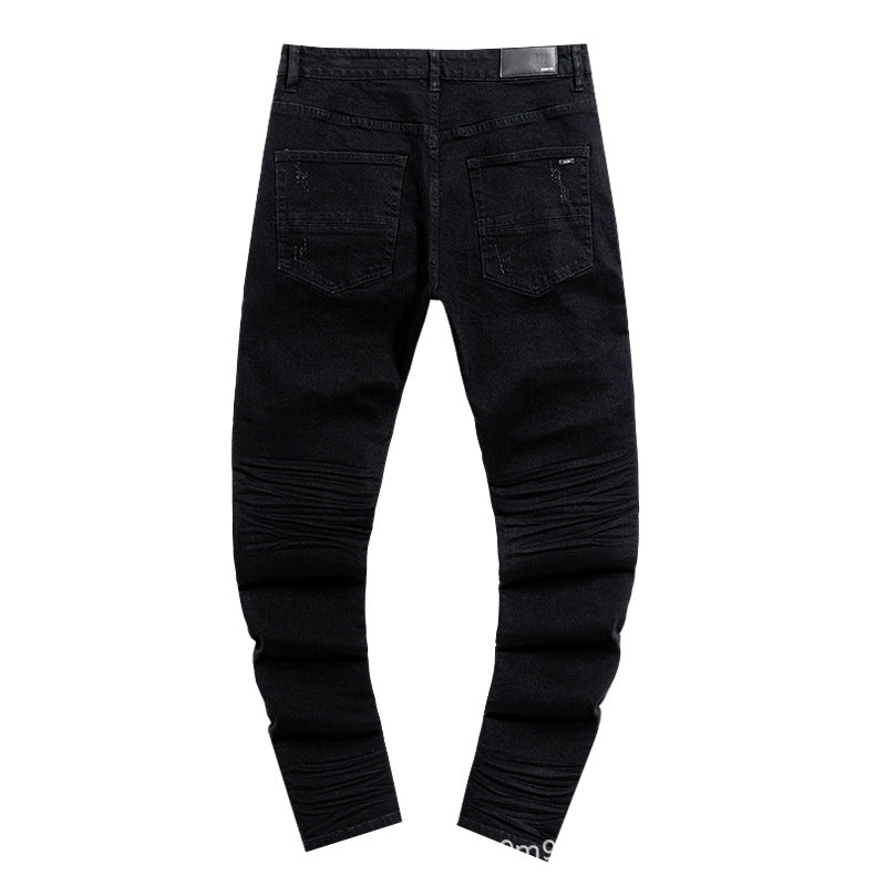 Amiri Distressed Splash Ink Stretch Slim Tapered Denim Jeans Unisex