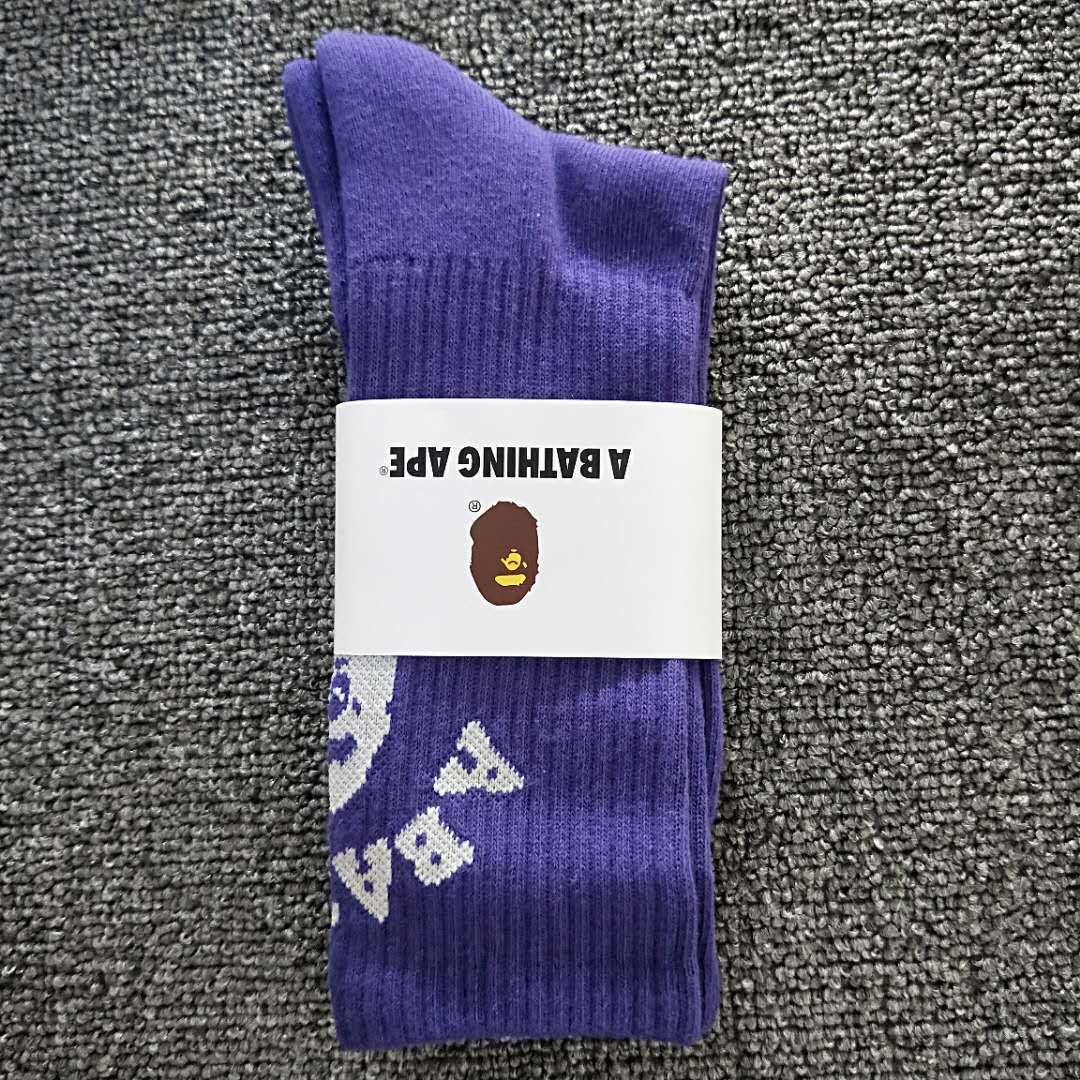 BAPE Ape Head Crew Socks Multi Graphic Prints