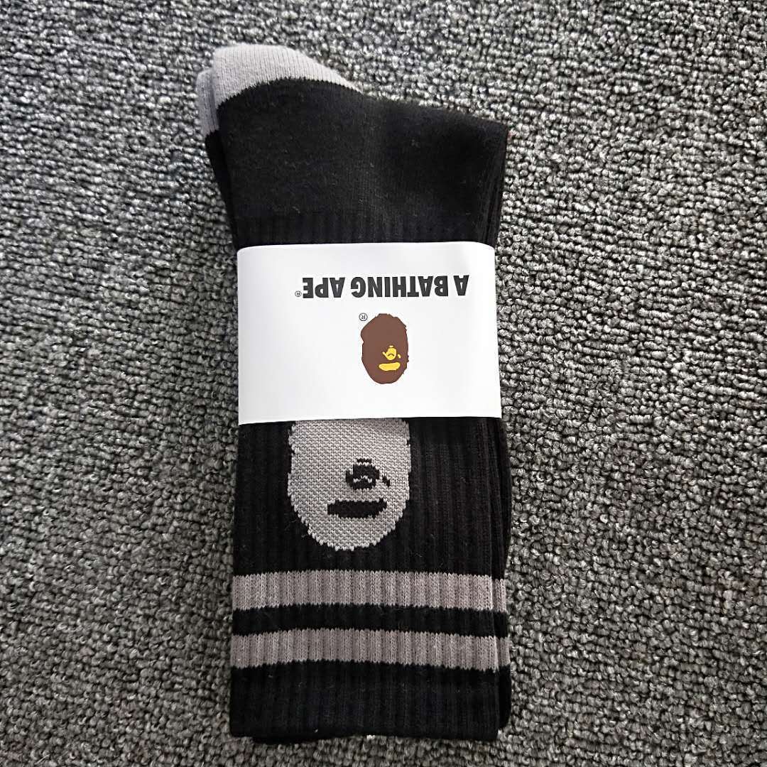 BAPE Ape Head Crew Socks Multi Graphic Prints