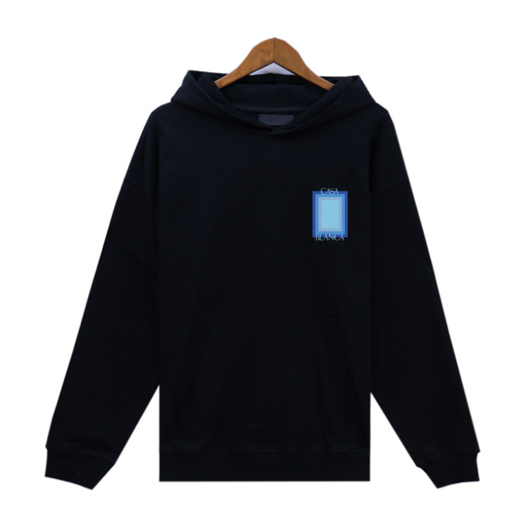Casablanca Colorful Print Hoodie Men Casual Loose Pullover Sweatshirt