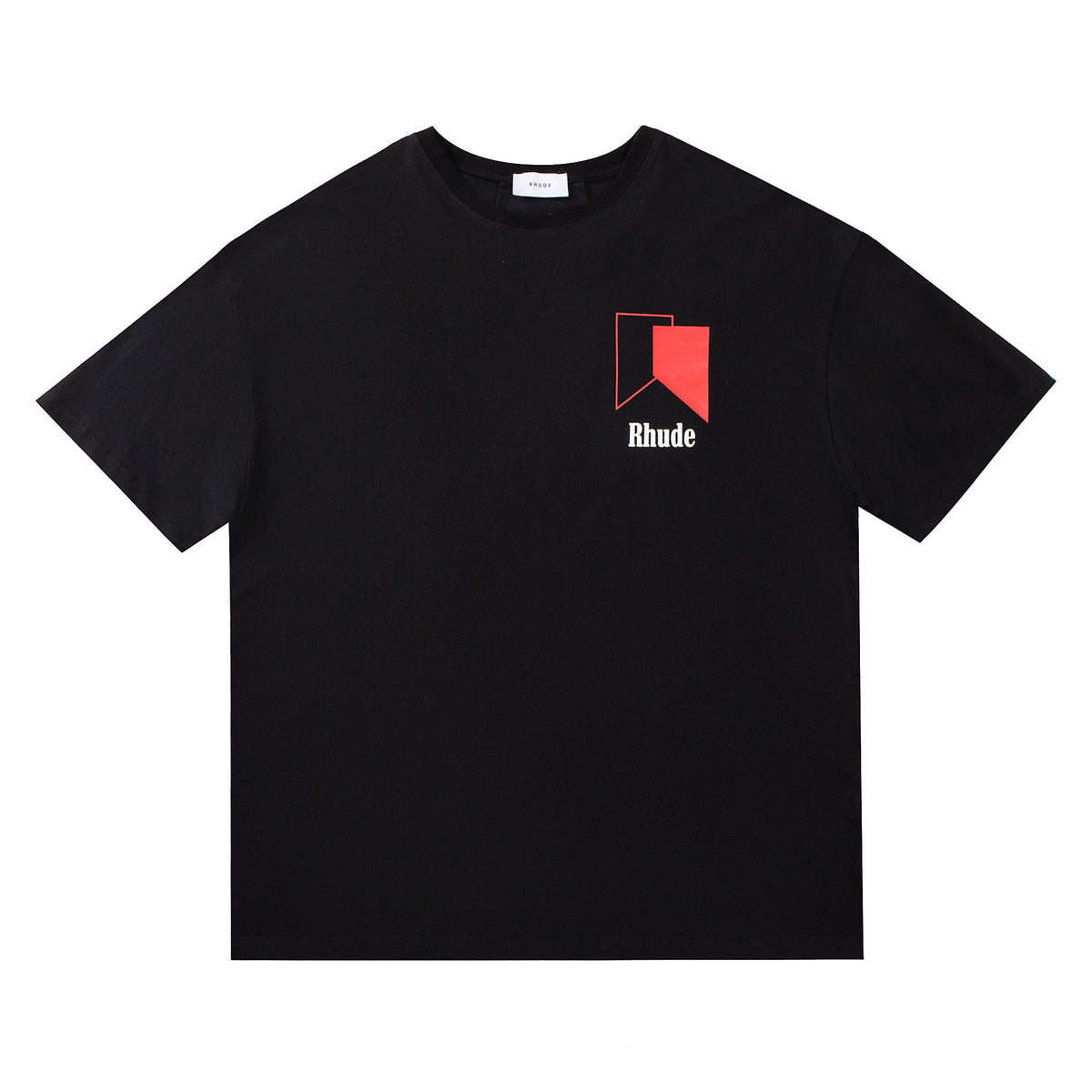 Rhude Graphic Tees Vintage High Street Loose Couple Crew Neck T-Shirt