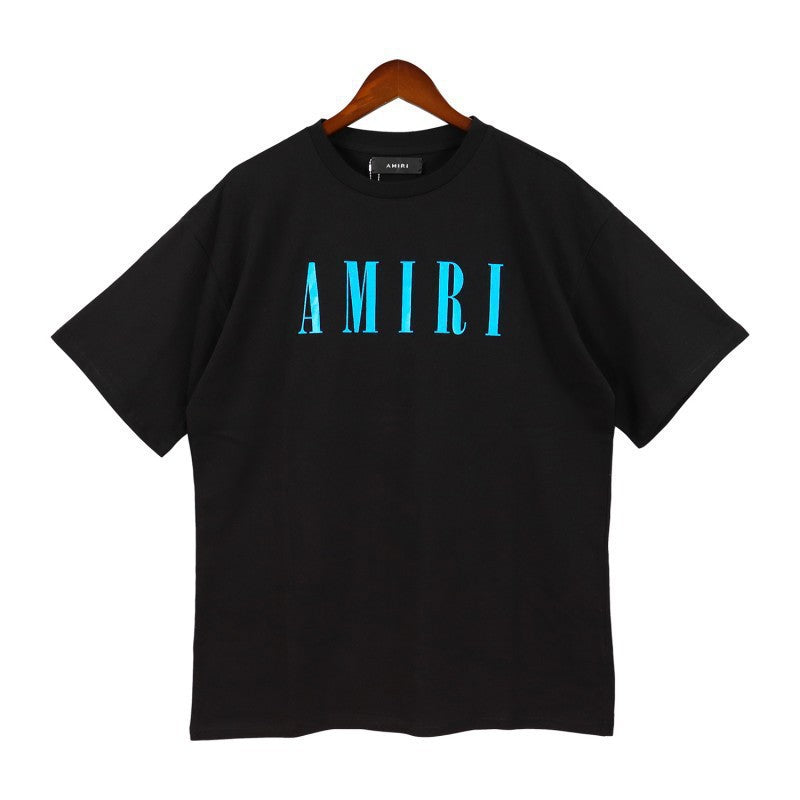 Amiri Multi‑Pattern Letter Graphic Oversized Tee Streetwear Unisex
