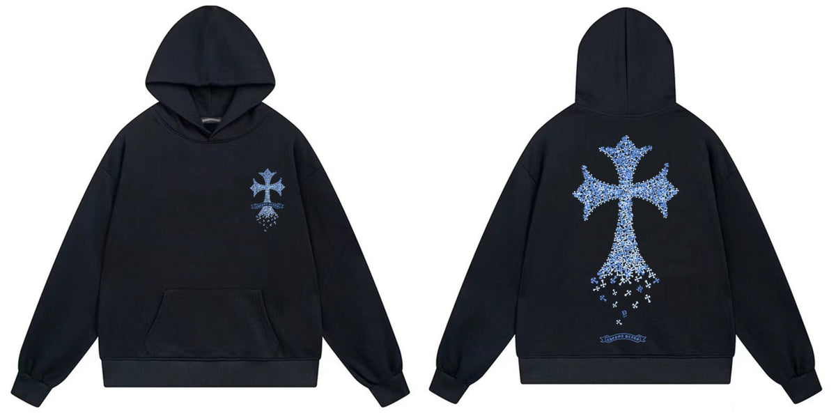 Chrome Hearts Cross Horseshoe Hoodie Vintage Goth Streetwear Pullover