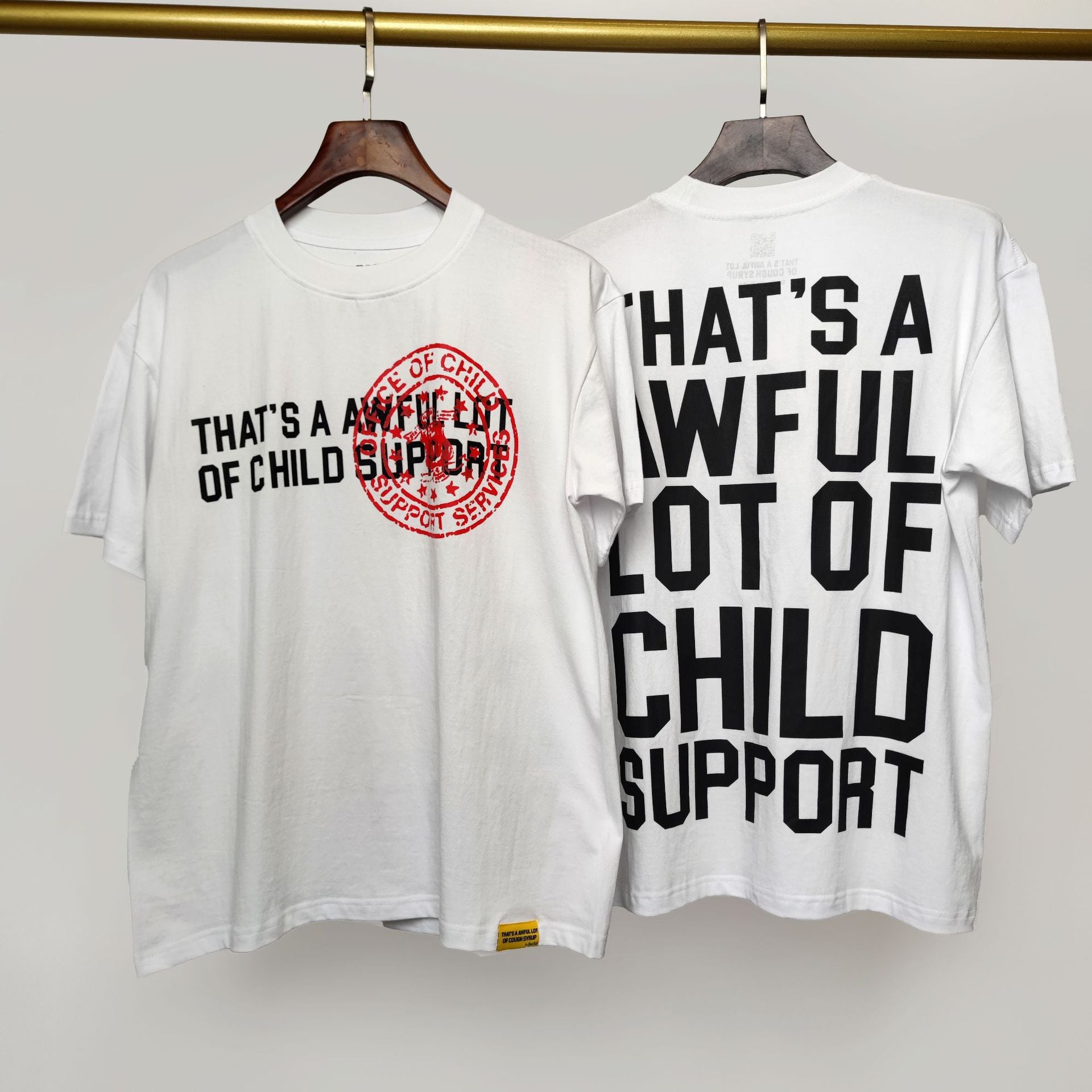 ALOCS Cough Syrup Letter Graphic Short Sleeve Tee Streetwear Unisex