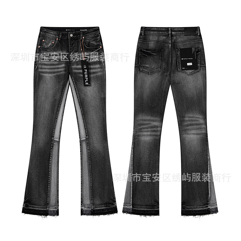 Purple Brand Distressed Flare Denim Jeans Unisex