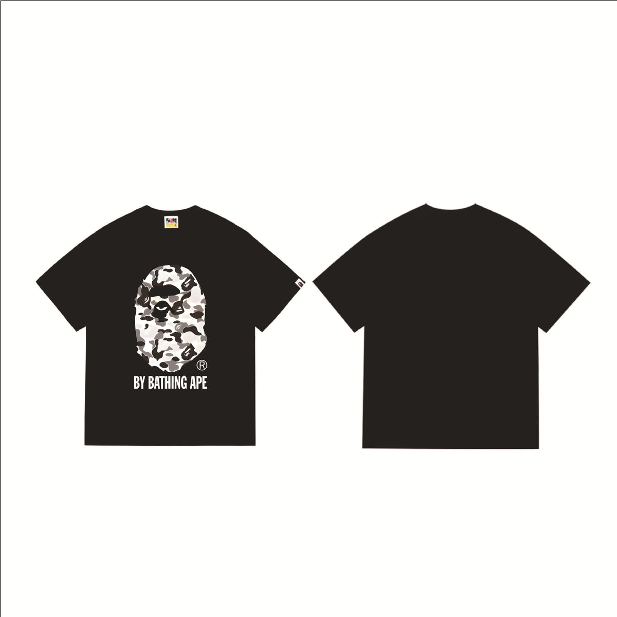 Bape Multi‑Ape‑Head Graphic Oversized Tee Streetwear Unisex