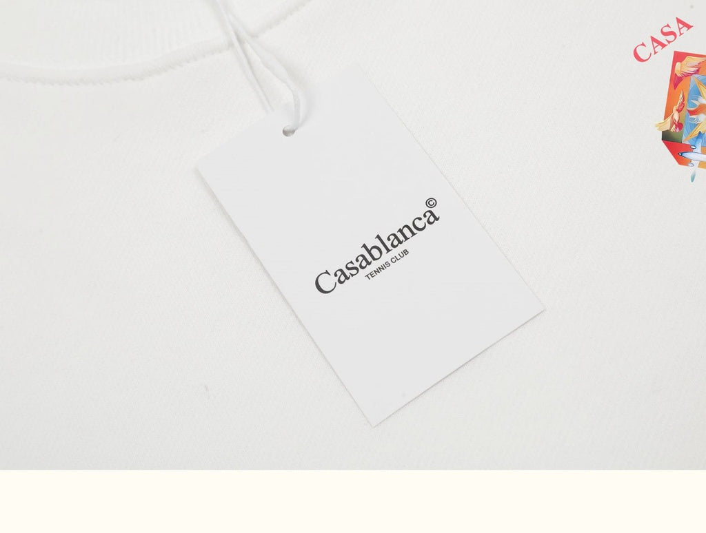Casablanca Art Graphic Crewneck Sweatshirt Vintage Casual Pullover