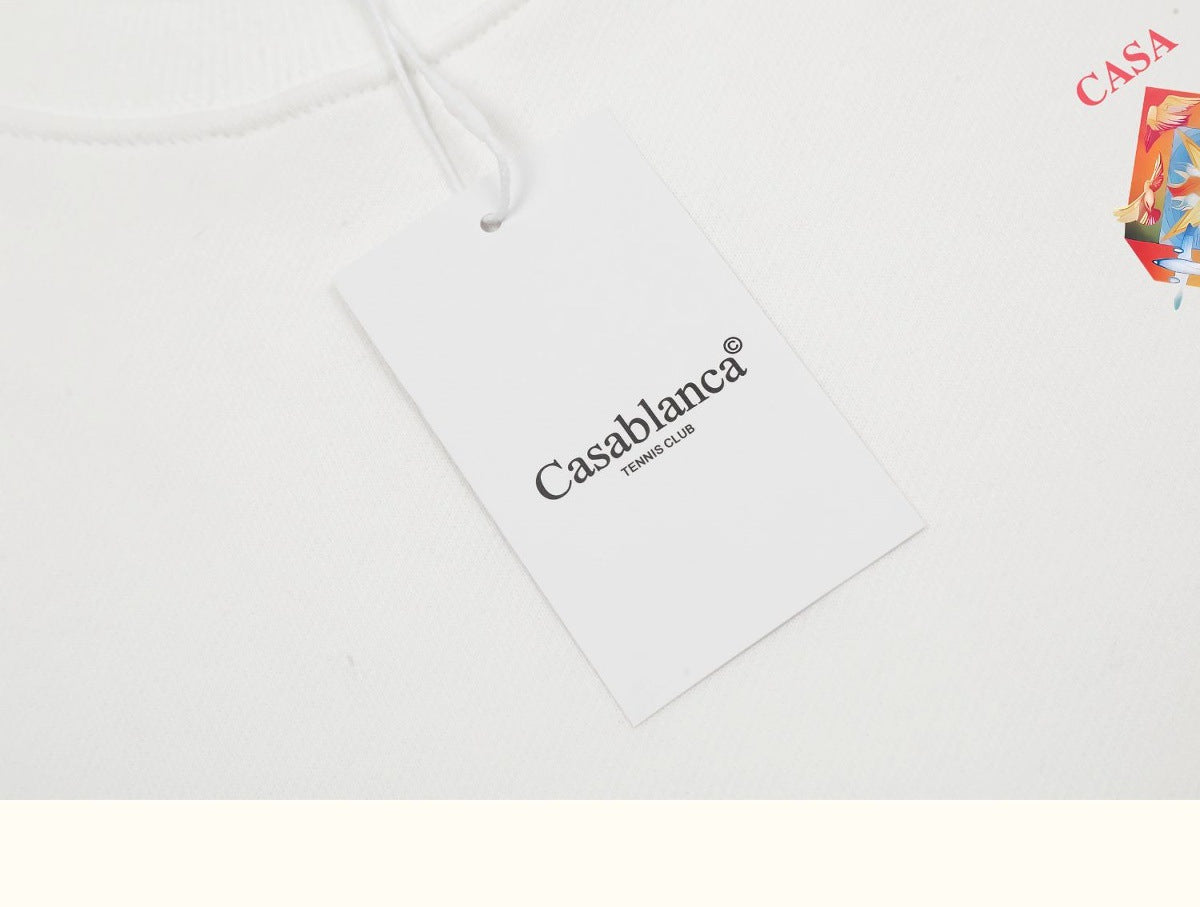 Casablanca Art Graphic Crewneck Sweatshirt Vintage Casual Pullover