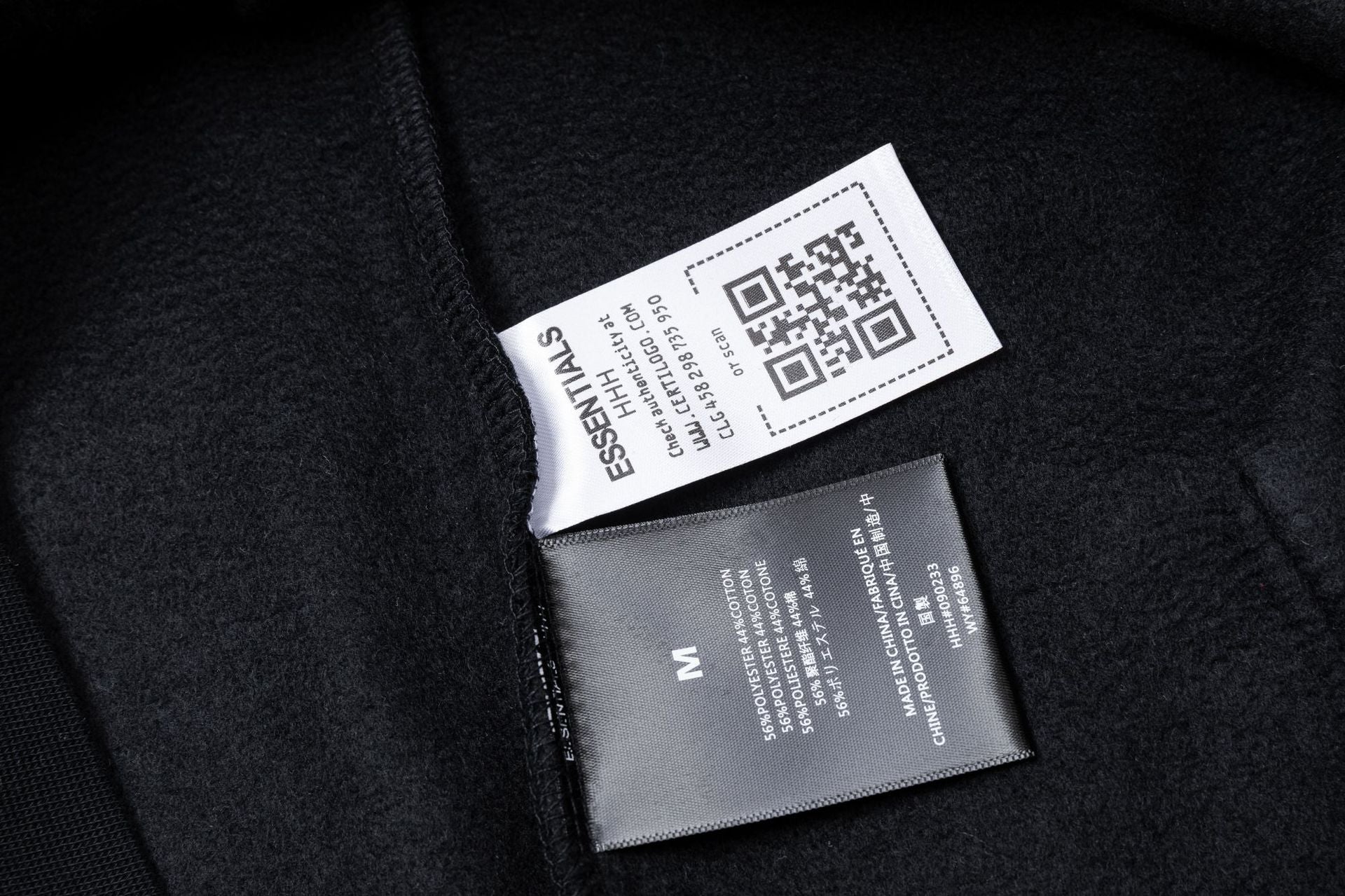 Fear Of God Essentials Rubber Print Letter Pullover Hoodie Unisex