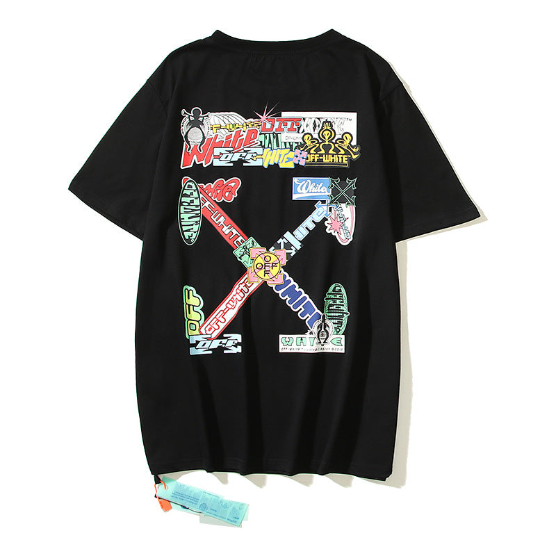 Off-White Arrow Graphic Print Short Sleeve Tee Streetwear Unisex