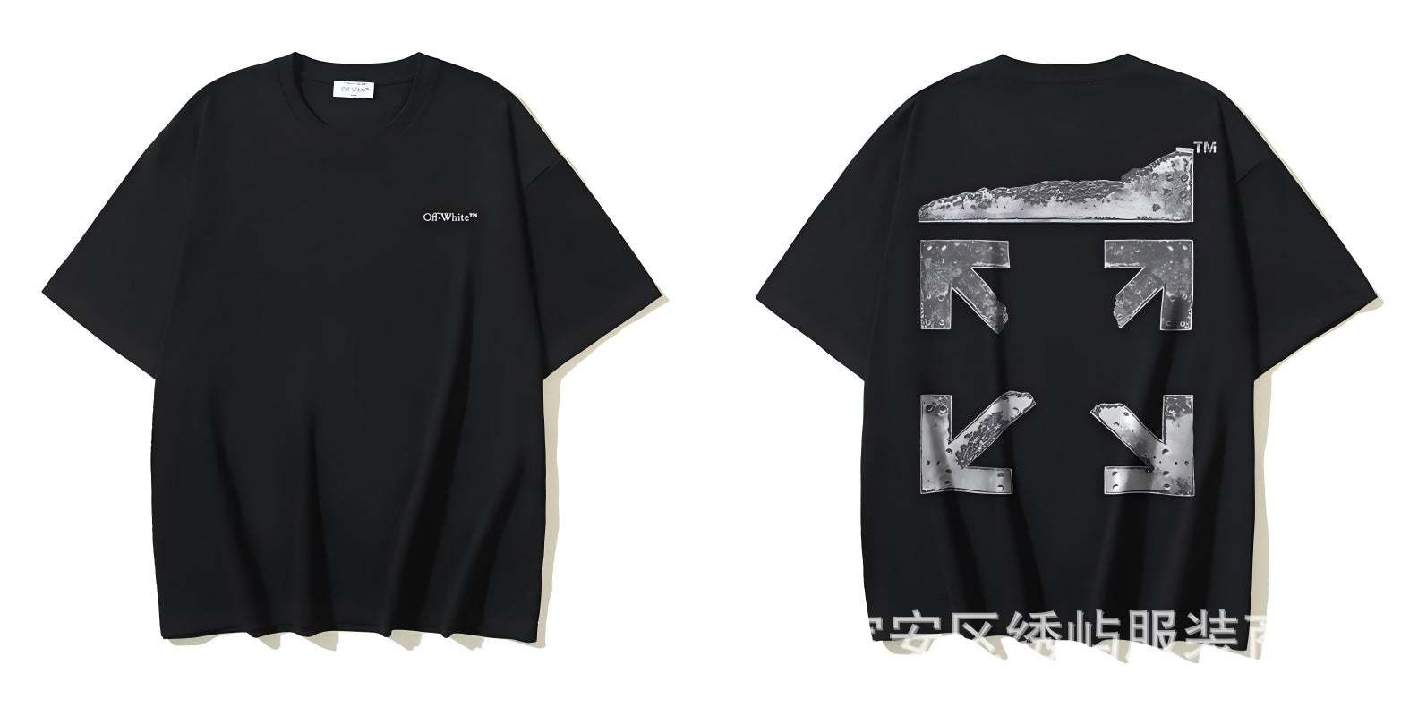 Figure Arrow Graphic Print Streetwear Crew Neck Short Sleeve T Shirt