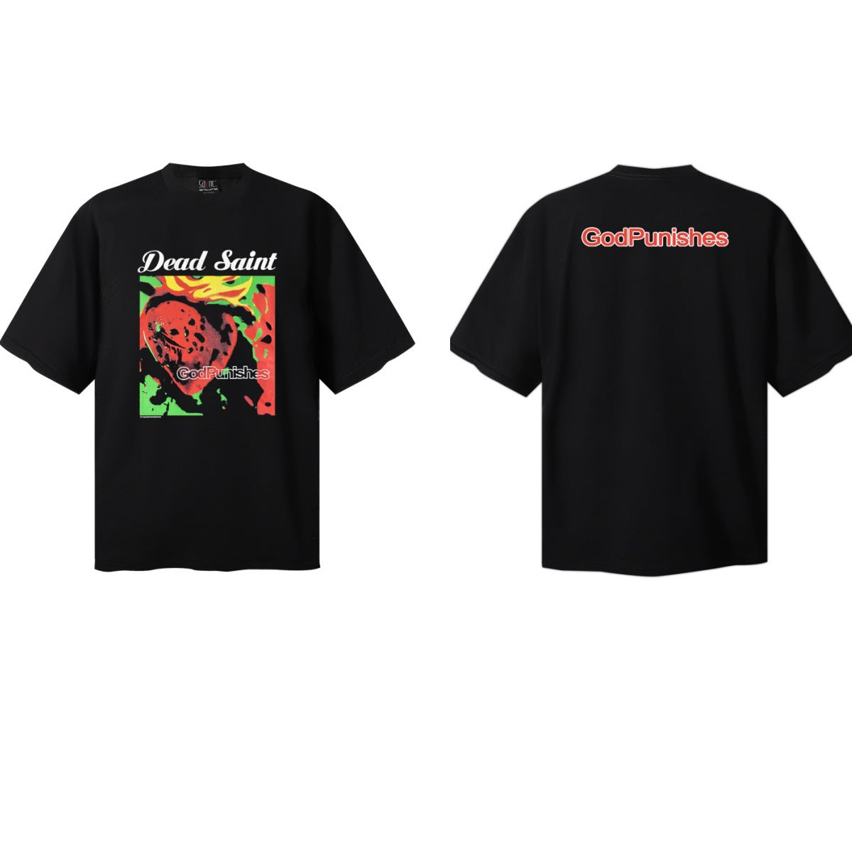 Saint Michael Vintage Washed Graphic Print Loose Streetwear T-Shirt