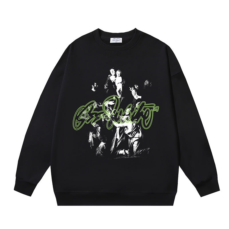 Off-White Multi Graphic Arrow Logo Unisex Crew Neck Sweatshirt