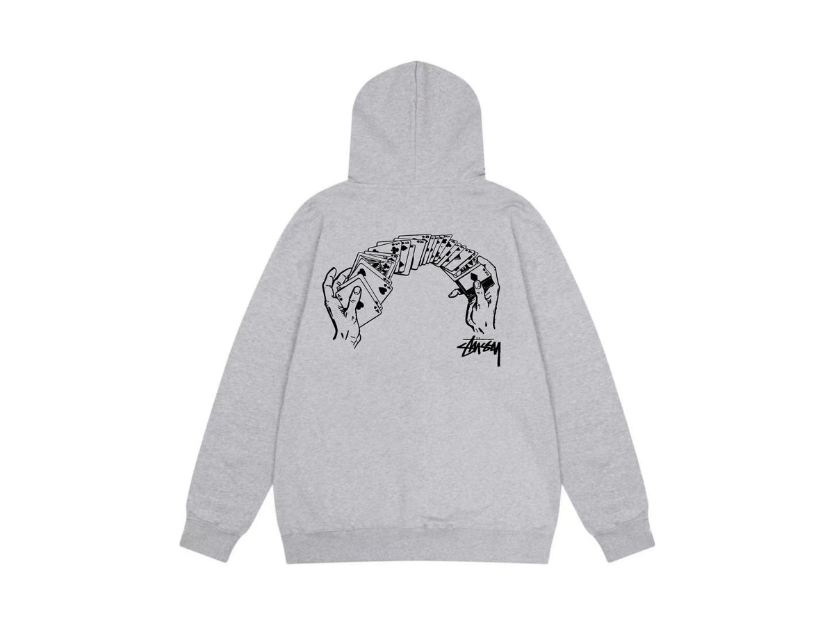 Stussy Zip Up Hoodie Multi Graphic Letter Print Streetwear Jacket
