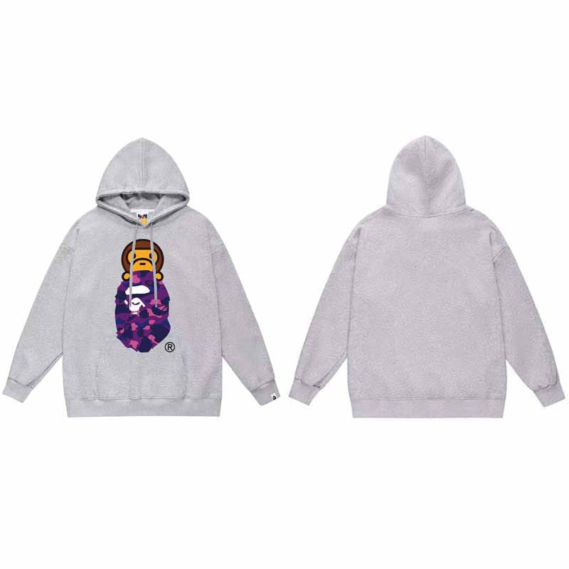 BAPE Hoodie Baby Milo Ape Head Multi Graphic Street Fleece Pullover
