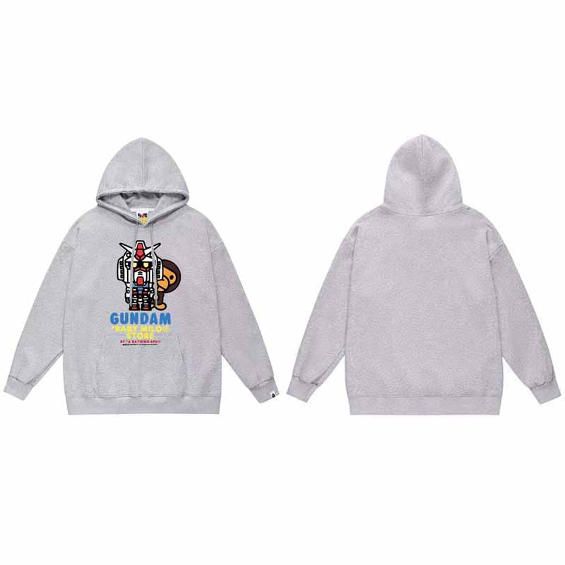 BAPE Hoodie Baby Milo Ape Head Multi Graphic Street Fleece Pullover
