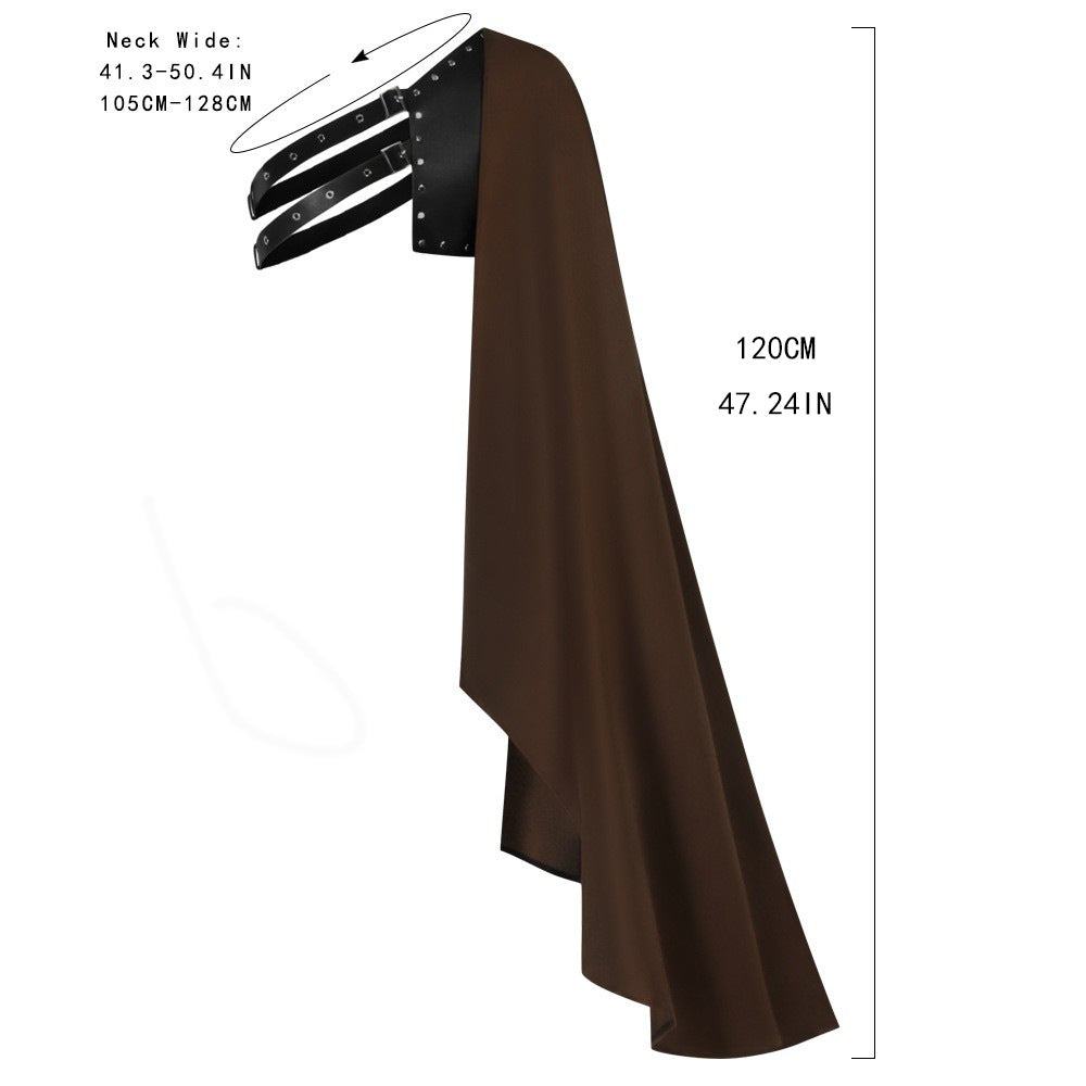 Halloween Medieval Knight Single Shoulder Cape Fantasy Cosplay Shawl