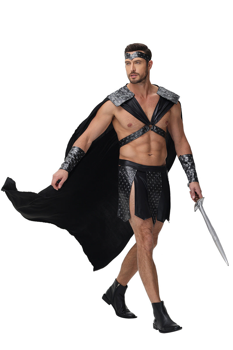 Halloween Couple Spartan Gladiator Viking Warrior Cosplay Costume Set