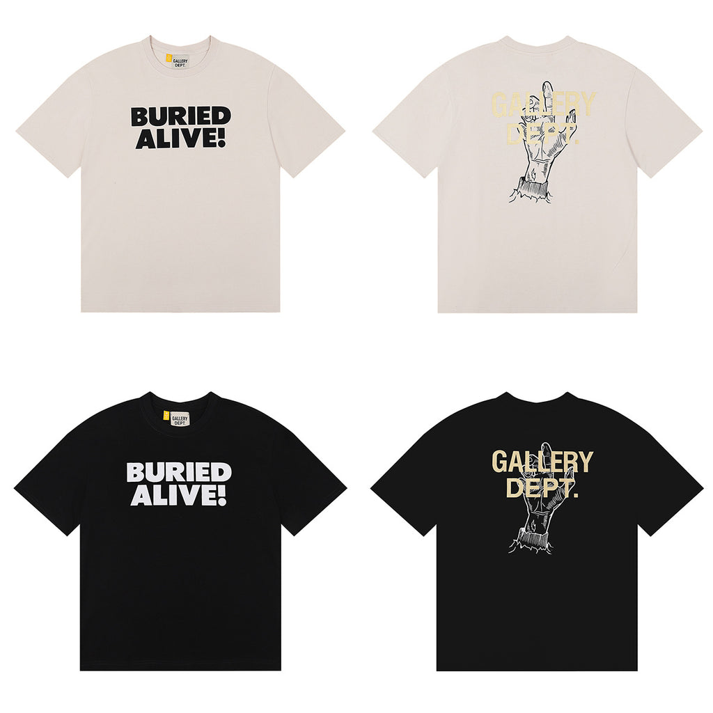 Gallery Dept Classic Logo Slogan Crew Neck Short Sleeve T‑Shirt Unisex