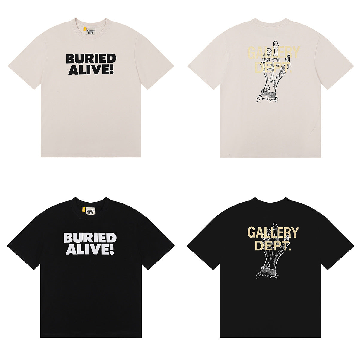 Gallery Dept Classic Logo Slogan Crew Neck Short Sleeve T‑Shirt Unisex