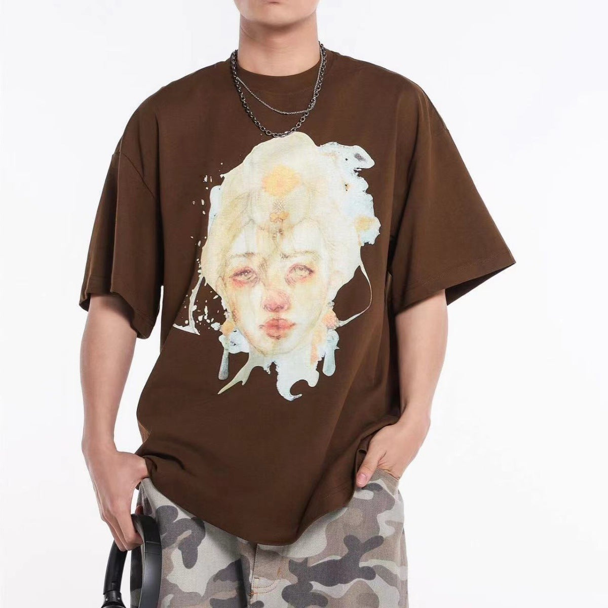 Gallery Dept Vintage Washed Graphic Short Sleeve Tee Streetwear Unisex