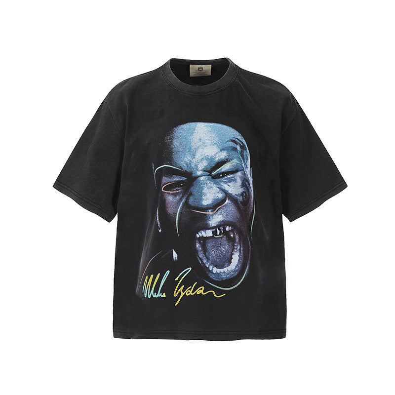 Travis Scott VTG Washed Rapper Athlete Mike Tyson Oversized Tee