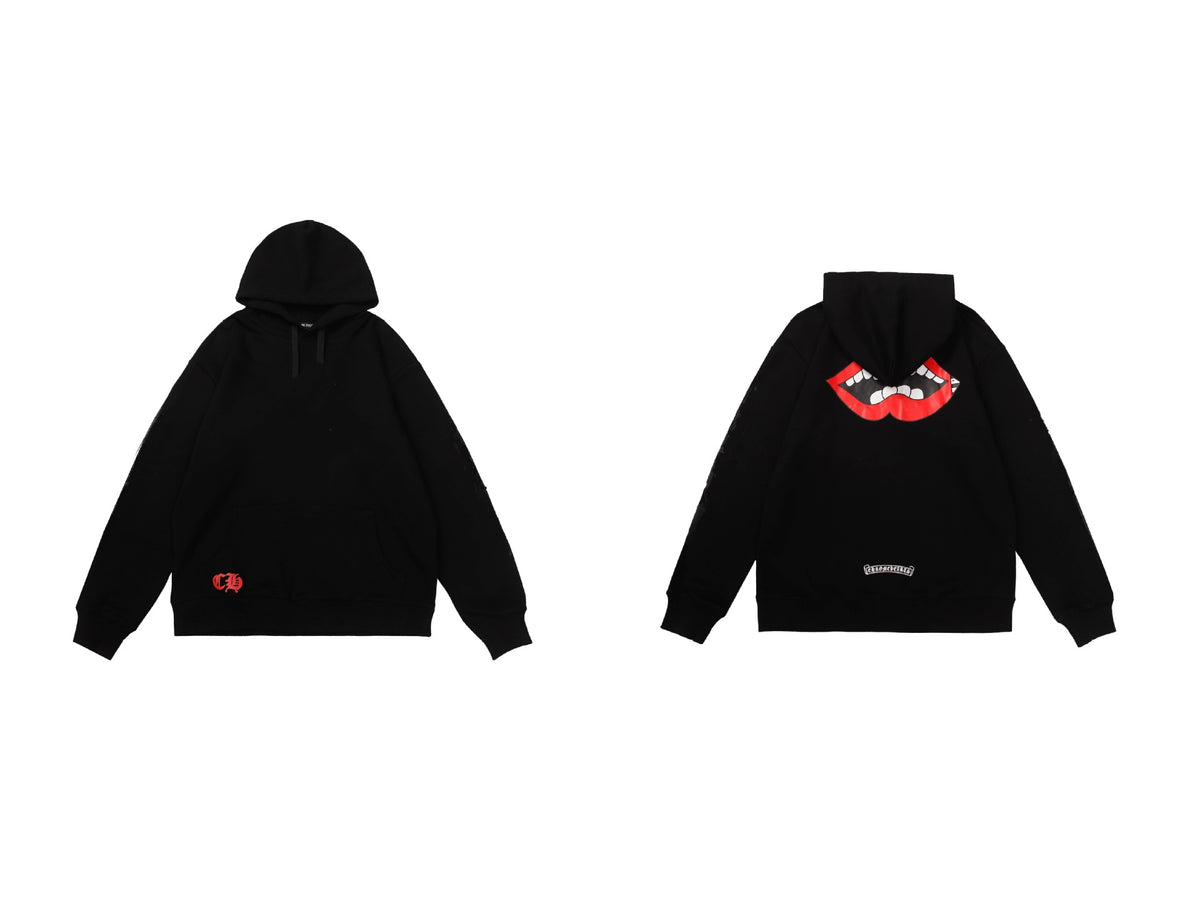 Chrome Hearts Horseshoe Cross Hoodie Goth Streetwear Graphic Pullover