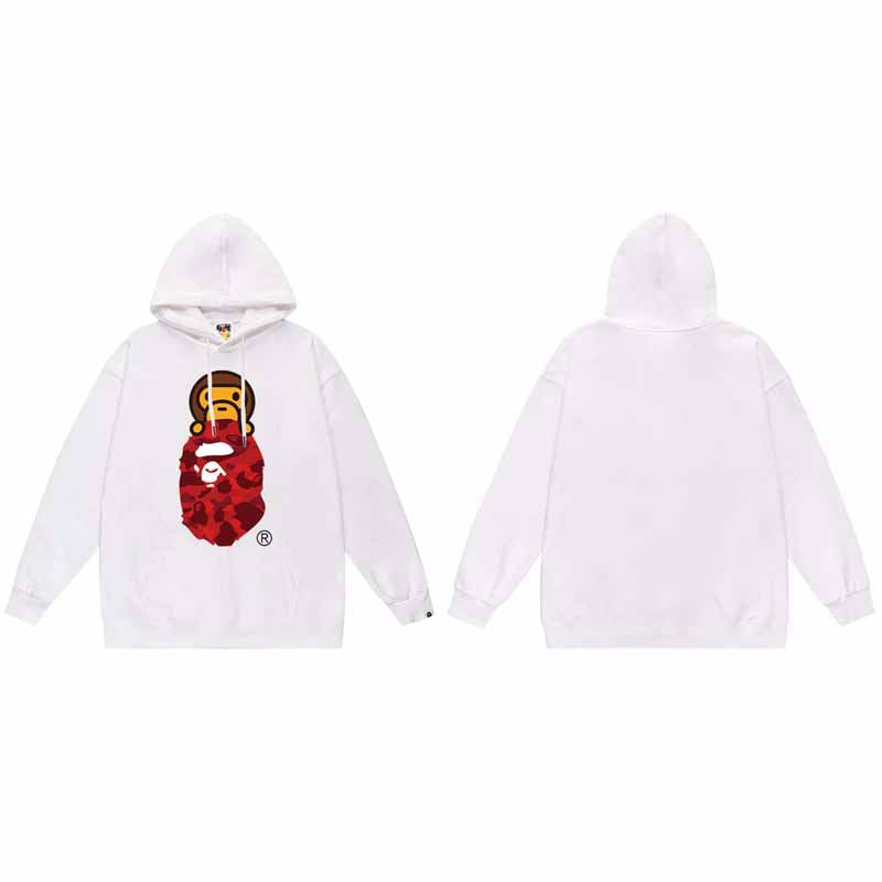BAPE Hoodie Baby Milo Ape Head Multi Graphic Street Fleece Pullover