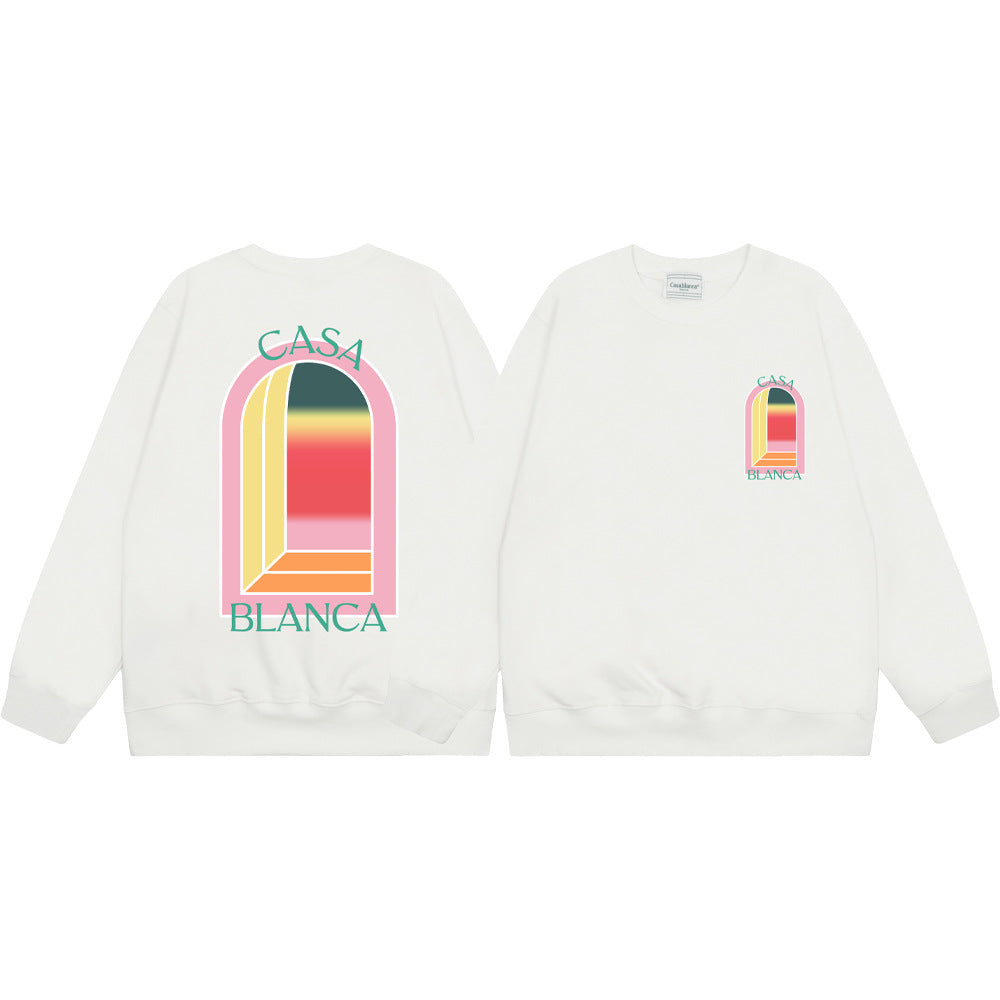 Casablanca Graphic Print Crew Neck French Terry Sweatshirt Unisex