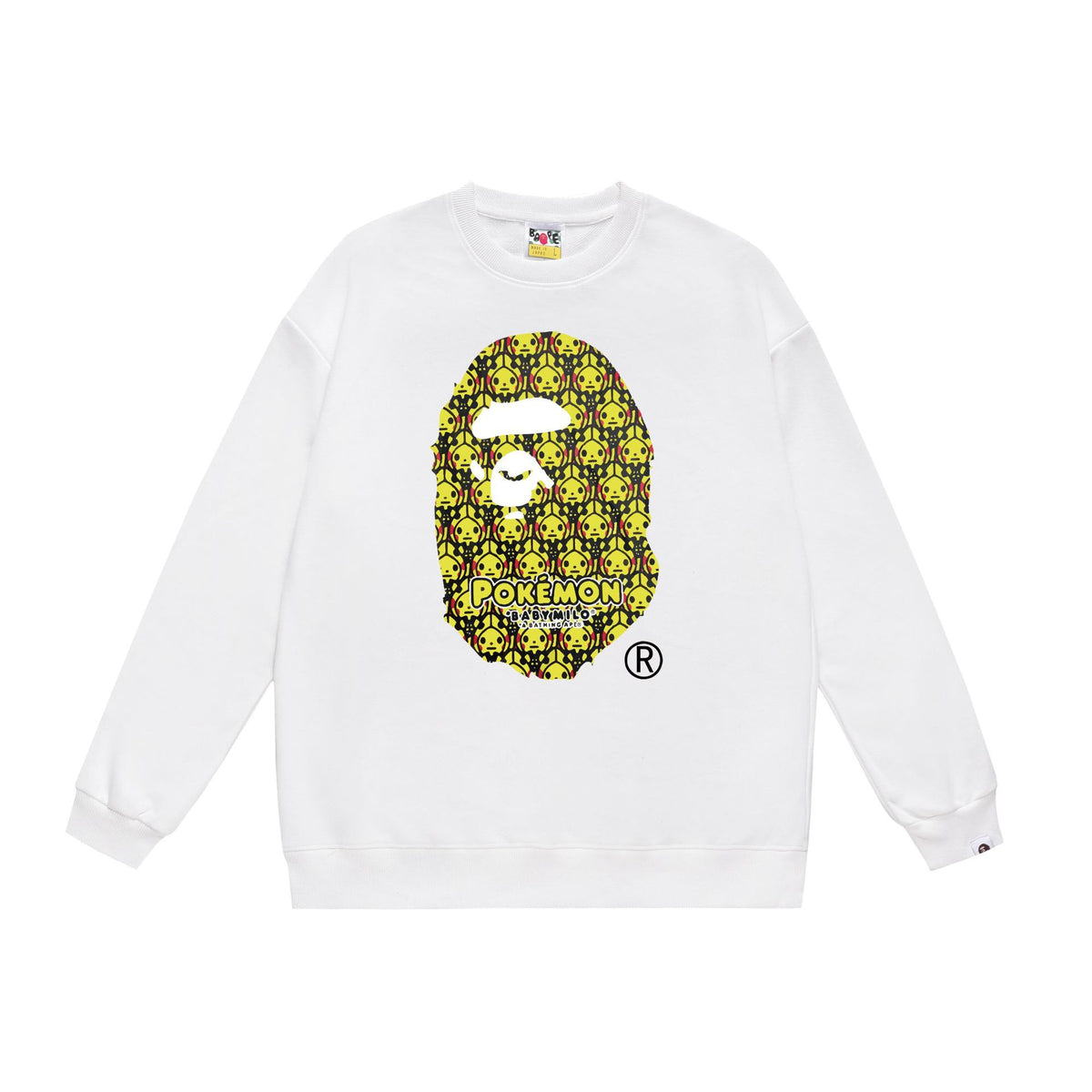 BAPE Crewneck Sweatshirt Ape Head Multi Graphic Street Pullover